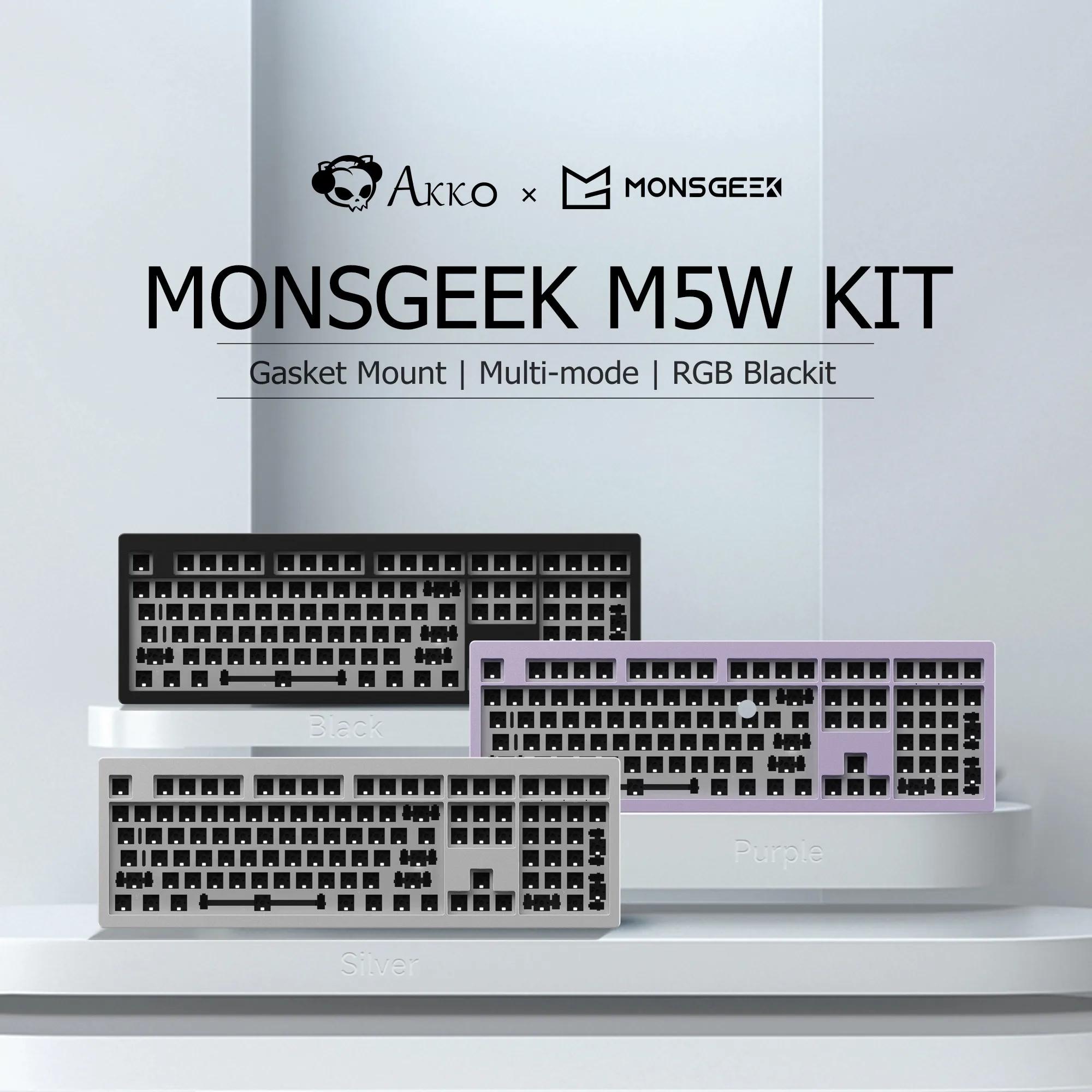 Akko MonsGeek M5W  Ű ŰƮ, 108 Ű 100%, RGB ֽ , USB CŸ, 2.4G, BT5.0  Ʈ   ŰƮ